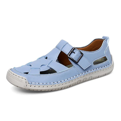 Breathable Romanesque Faux Leather Sandals in various colors