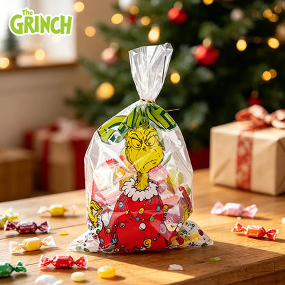 Grinch Christmas Gift Bags, Paper and Transparent, with Handles