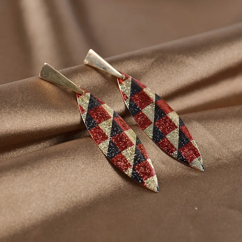 Bohemian Alloy Earrings Metal Tassel Ethnic Style Earrings