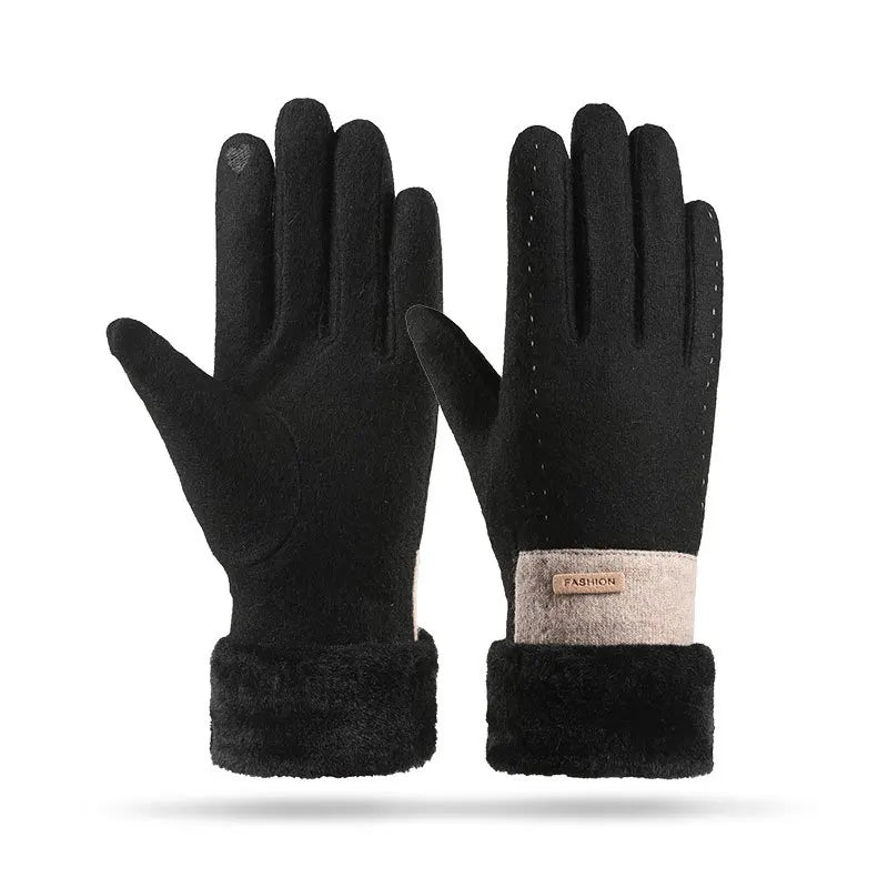 Winter Women Gloves Hand Warmer Thermal Fleece Lined Guantes Full Finger Touchscreen Waterproof Outdoor Sport Bike Cycling Glove