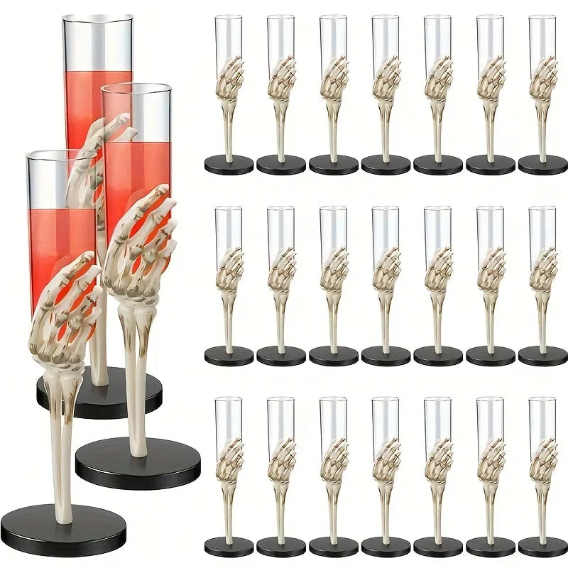Retro Goblet  Skeleton Hand Arm Plastic Champagne Flutes Halloween Party Bar Accessories