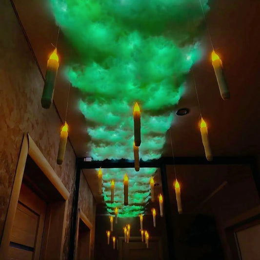 Halloween Decor Indoor - Smart Thunder Cloud Led Lights for Ceiling DIY. Set your own colors and sounds for an indoor thunderstorm.