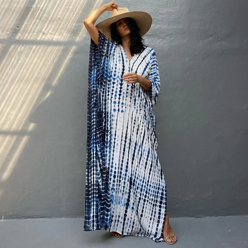 Beautiful Plus Size Women Casual Caftan Dress Swimwear or Casual or Lounging wear