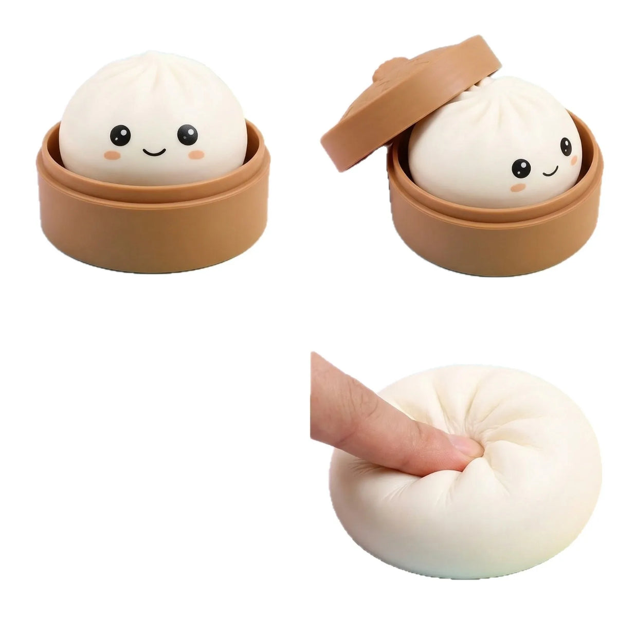Squishy Dumpling Bun Toy, Slow Rising Glitter Dumpling Stress Ball