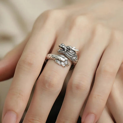 Sterling Silver Rings INS Fashion Vintage Hollow Lines  Adjustable  Jewelry