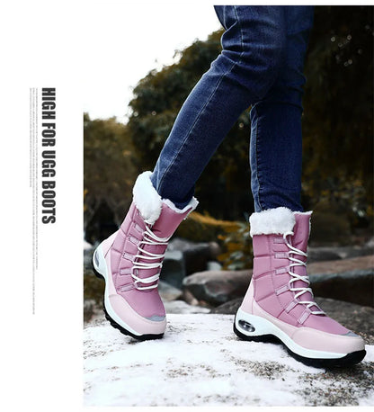 Thicken non-slip warm snow boots, large sizes, cold-resistant, high-top cotton lining