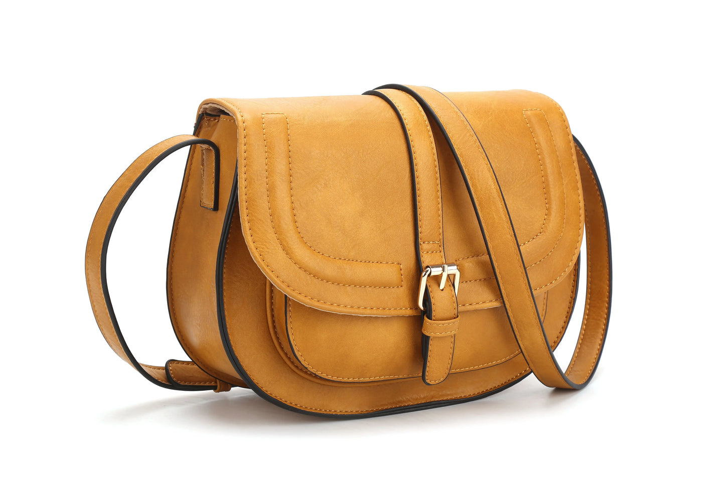Boho Crossbody Bags, Saddle Shoulder Purse, Faux Leather Strap. In 7 Colors