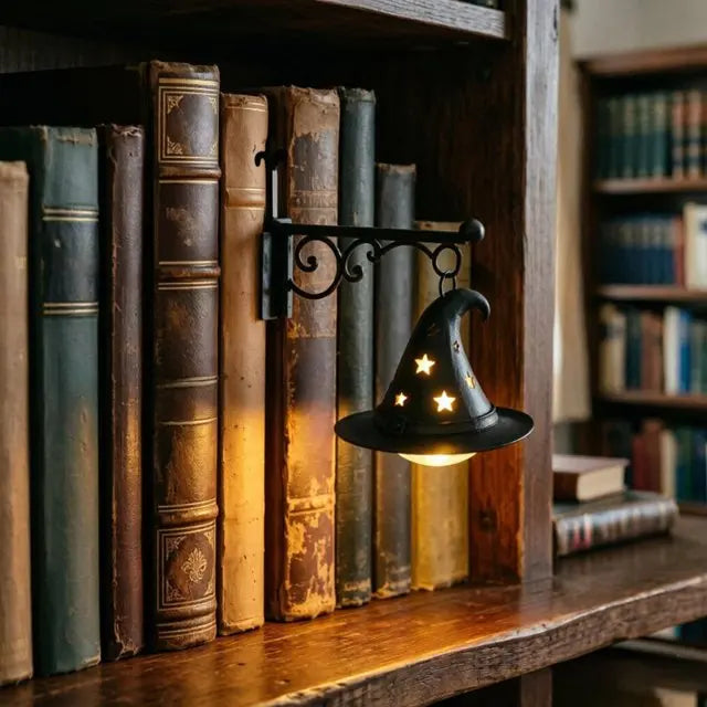 5 designs of Retro Bookshelf Lighting, Wall Mounted Reading Lamp, LED Night Light for Studious Ornamentation (Some Halloween, Some Not)