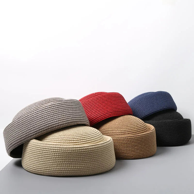 Pillbox Hats, Retro Artistic Painter Berets, Woven Recycled Paper