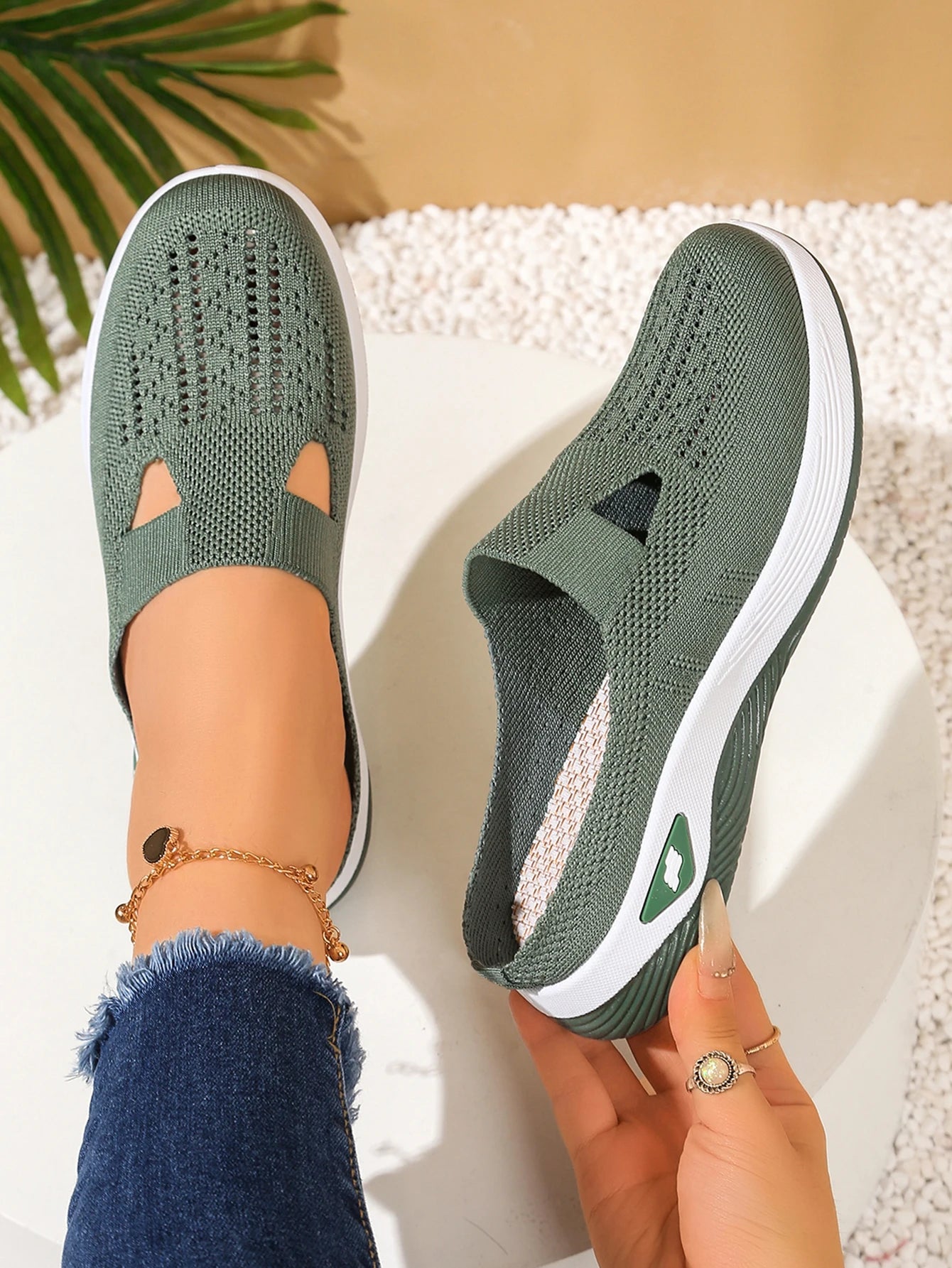 Cotton Air Mesh Slip-On Shoes. Open Places make these shoes cooler than others like them