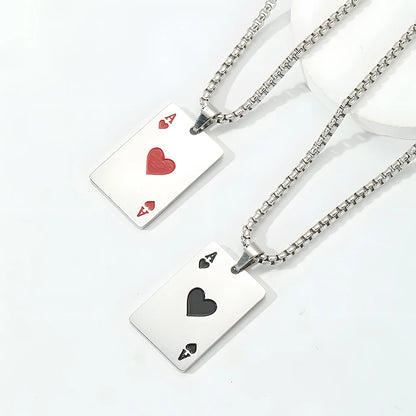 Stainless Steel Poker Card Ace of Spades and Ace of Hearts. Buy Separately or as a pair