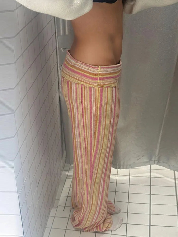 Boho Pallazzo Pants, Adjustable Waist, Wrap Pants, Loose, Floor Length