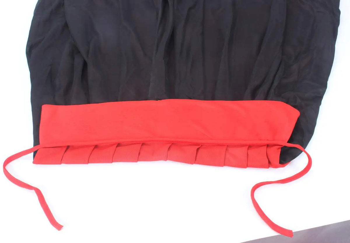 Halloween Women/Men's Hooded Cape Black and Red Reversible