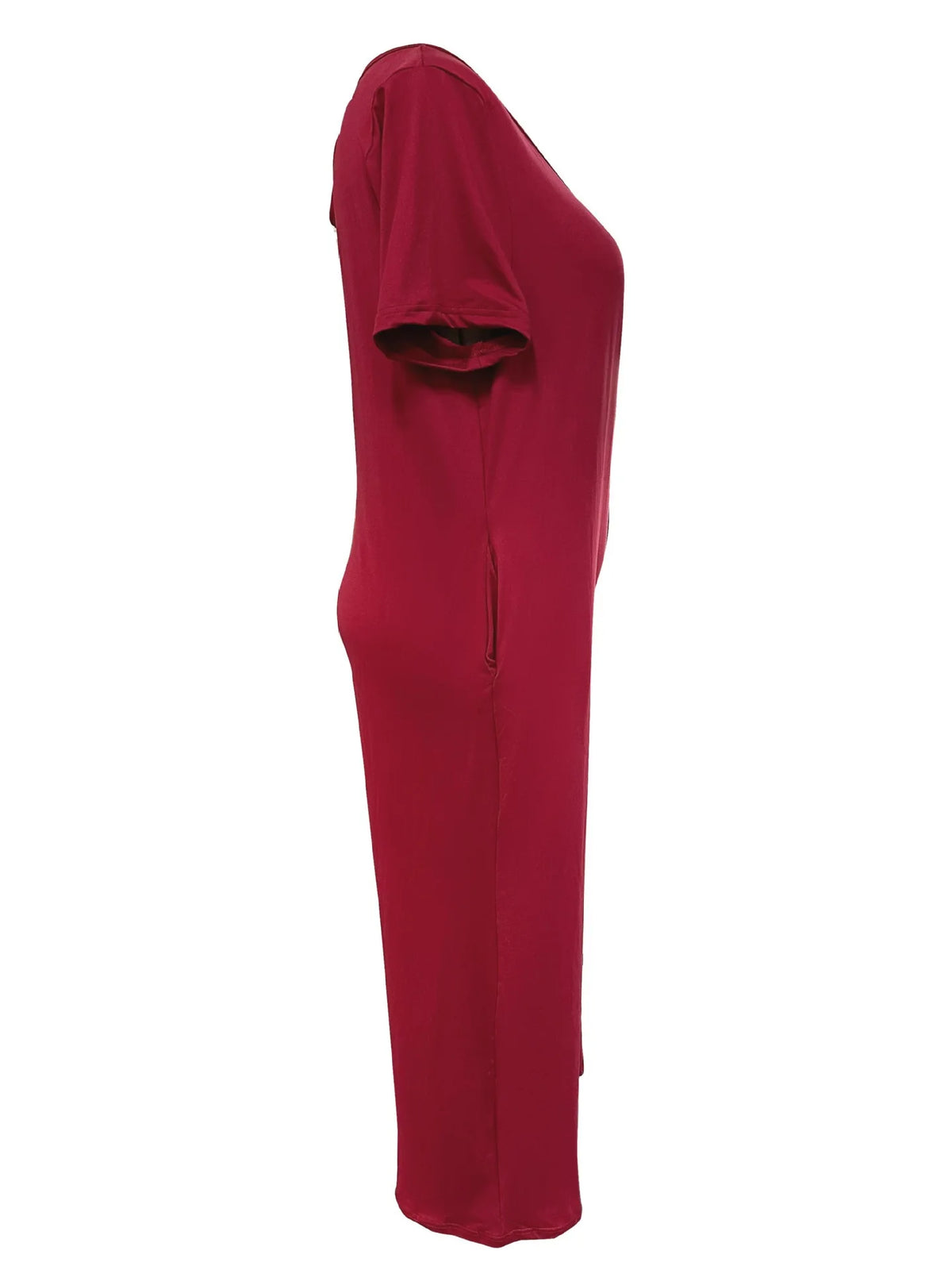 Sizes to 5XL  Jumpsuit, Short Sleeve, U neckline, with pockets. 5 colors