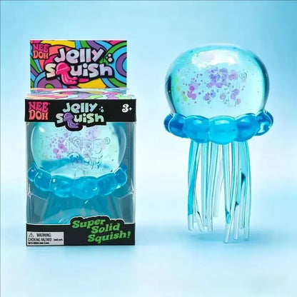 Nee Doh Jellyfish  Squishy Fidget Toy, Water Sensory Soft Jelly Squeeze, Stress Relief  and Hand Exerciser
