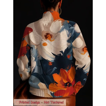 Sizes to 3XL, Soft Warm Turtleneck Knit Pullover, Relaxed Fit
