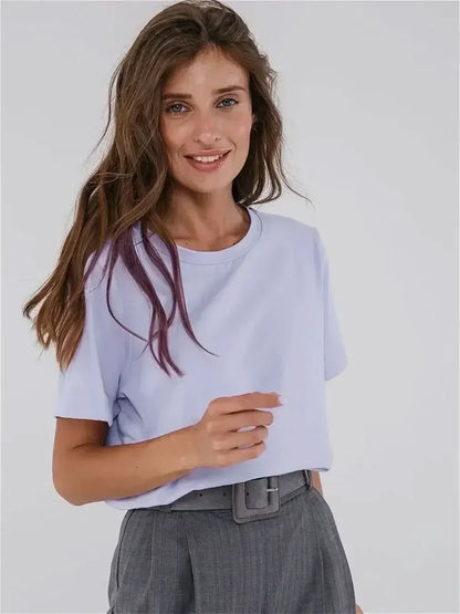 Sizes to 4XL 100% Cotton Women's T-shirt  Basic Short Sleeve Loose Tops Various colors
