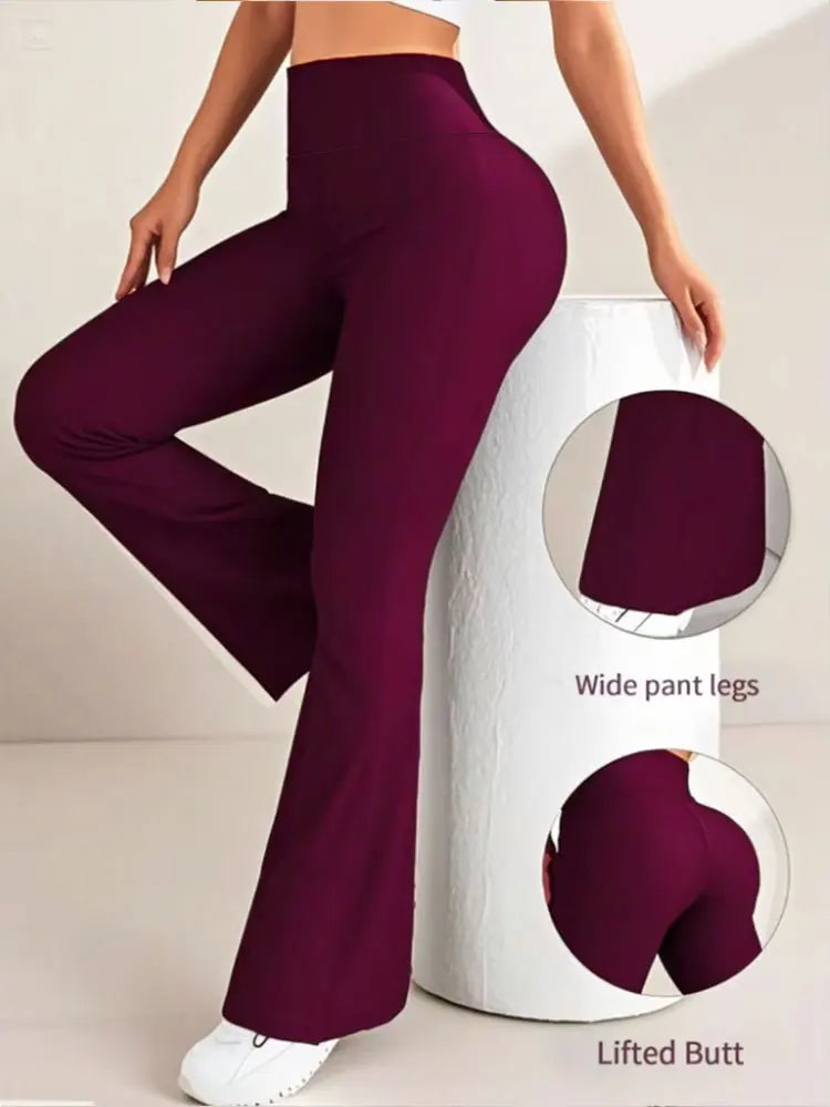 Women's High-Waisted Yoga or Casual, Flare Pants in a Variety of colors