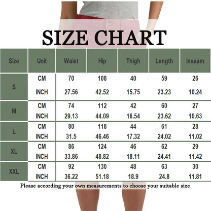 Women's long capri cargo shorts,  Button and Zipper Closure, 6 Colors in Sizes to 2XL