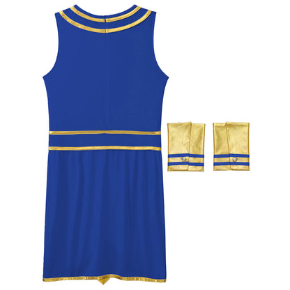 Ancient Egyptian Prince Halloween Costume. Robe with Cuffs