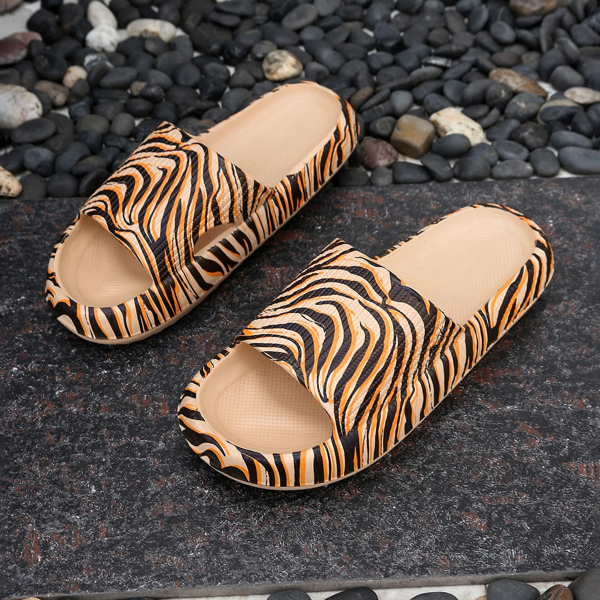 Soft, Adjustable Double-Buckle Pillow Platform Home Slippers Over 25 colors and designs