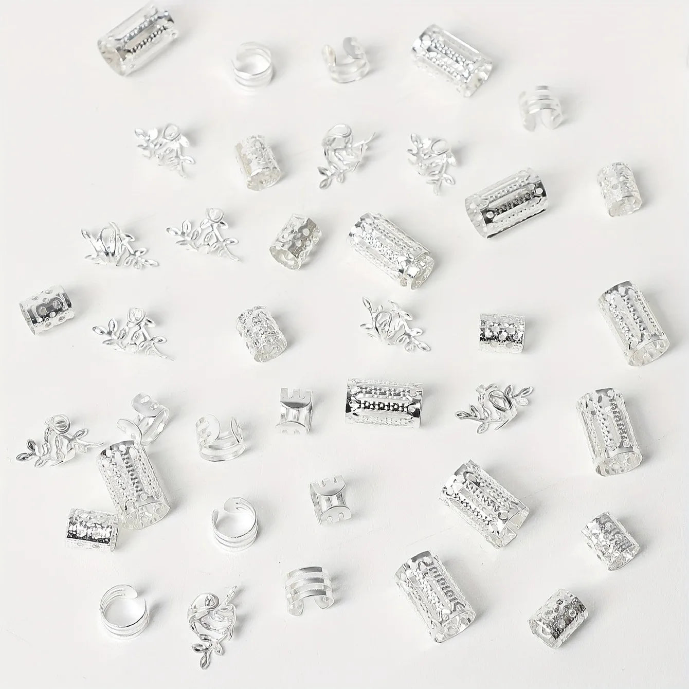 40Pieces Hollowed Out Hair Rings  (Can also be used as Ear Cuffs)
