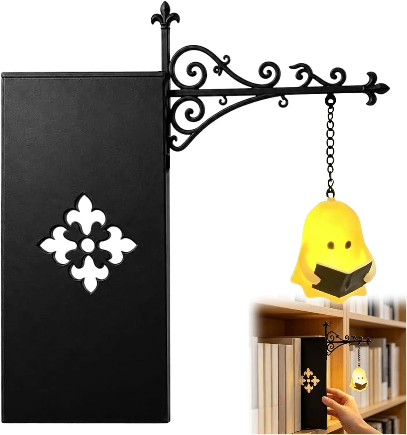 5 designs of Retro Bookshelf Lighting, Wall Mounted Reading Lamp, LED Night Light for Studious Ornamentation (Some Halloween, Some Not)