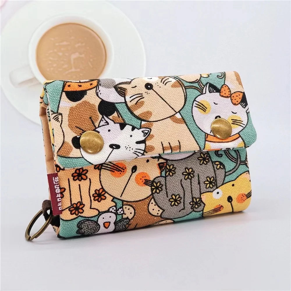 Canvas Cartoon Cat Dog Printed small handbag Various other designs available
