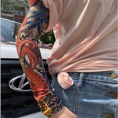 6 PCS Tattoo Sleeve for Men or Women Anti-Sunburn Sleeve Elastic Outdoor