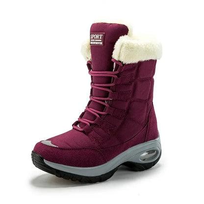Thicken non-slip warm snow boots, large sizes, cold-resistant, high-top cotton lining