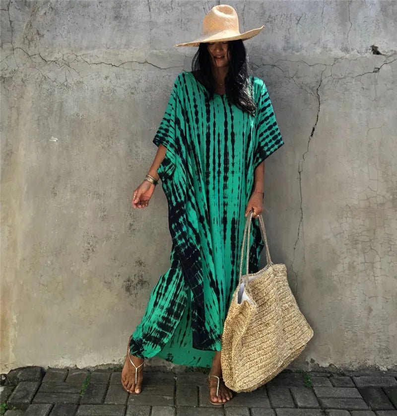 Beautiful Plus Size Women Casual Caftan Dress Swimwear or Casual or Lounging wear