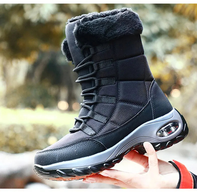 Thicken non-slip warm snow boots, large sizes, cold-resistant, high-top cotton lining