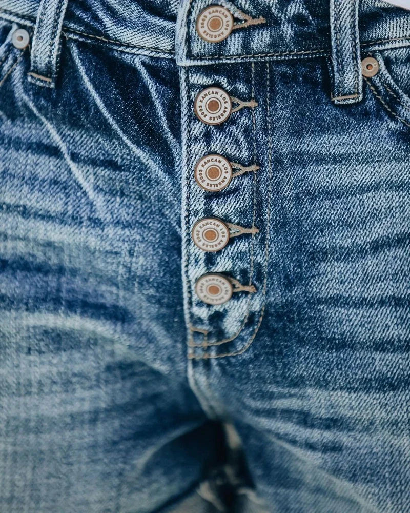 Vintage High Waisted Crimped Shorts, Ripped Denim Shorts