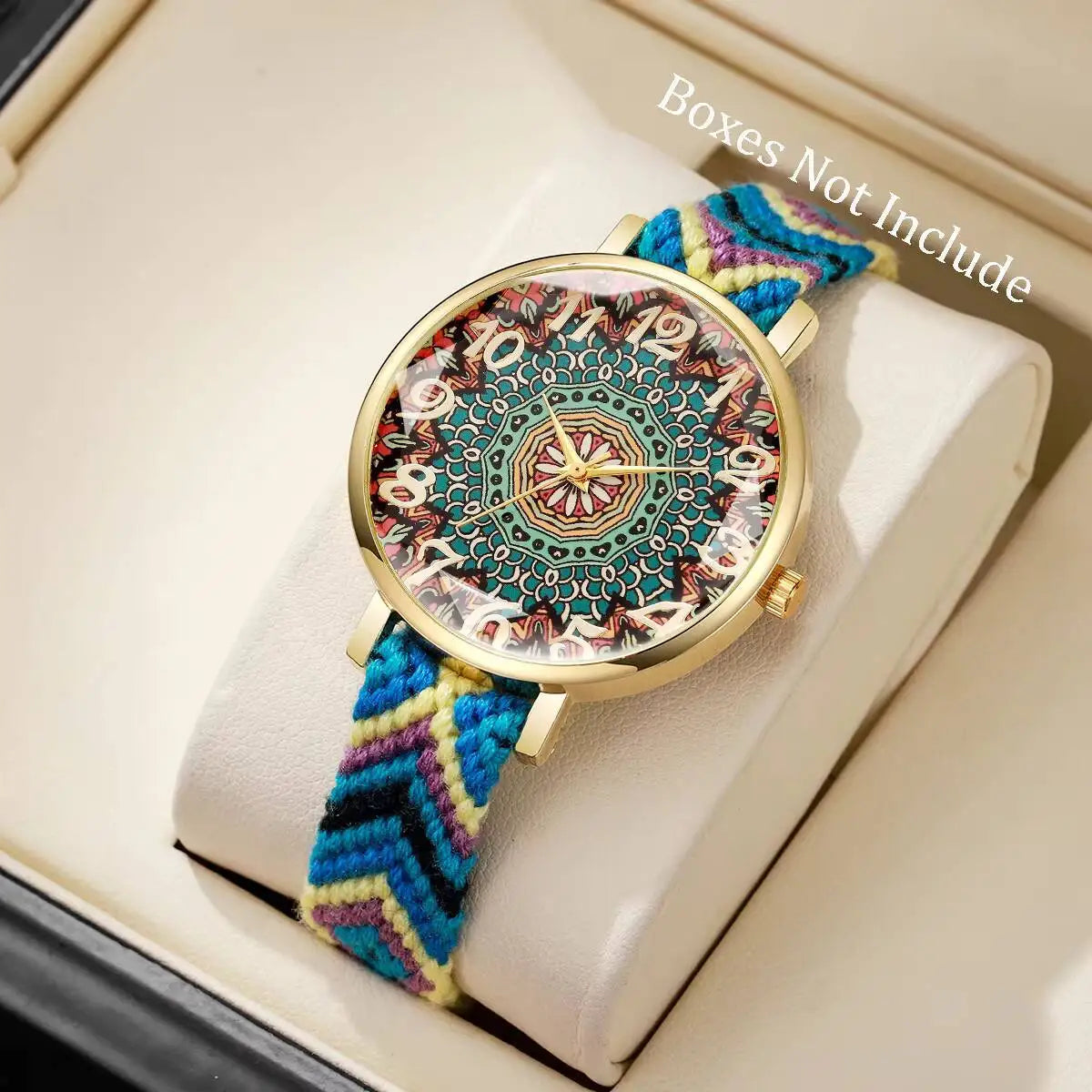 Vintage Woven Strap Ladies Quartz Wristwatch （Without Box）