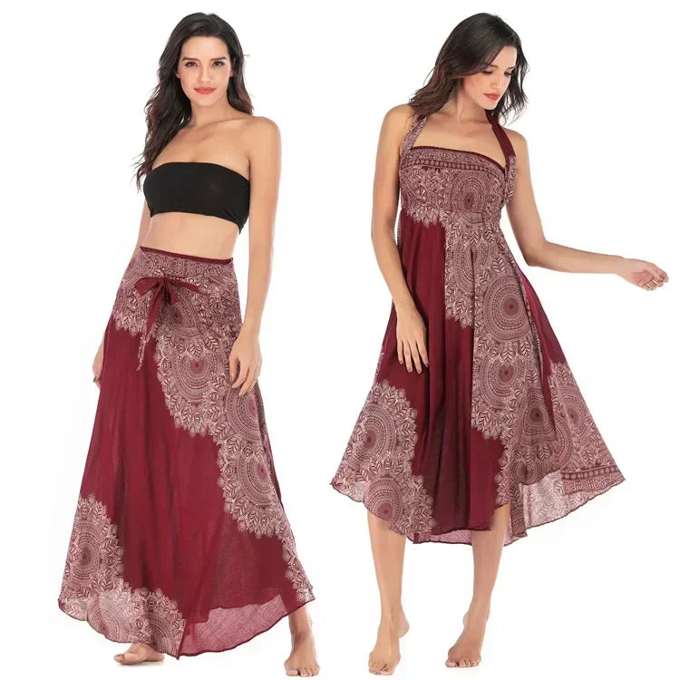 34 Different Designs of this Long Boho Bottom Lifts to Top Skirt, Vintage, Casual. 34 Different Designs