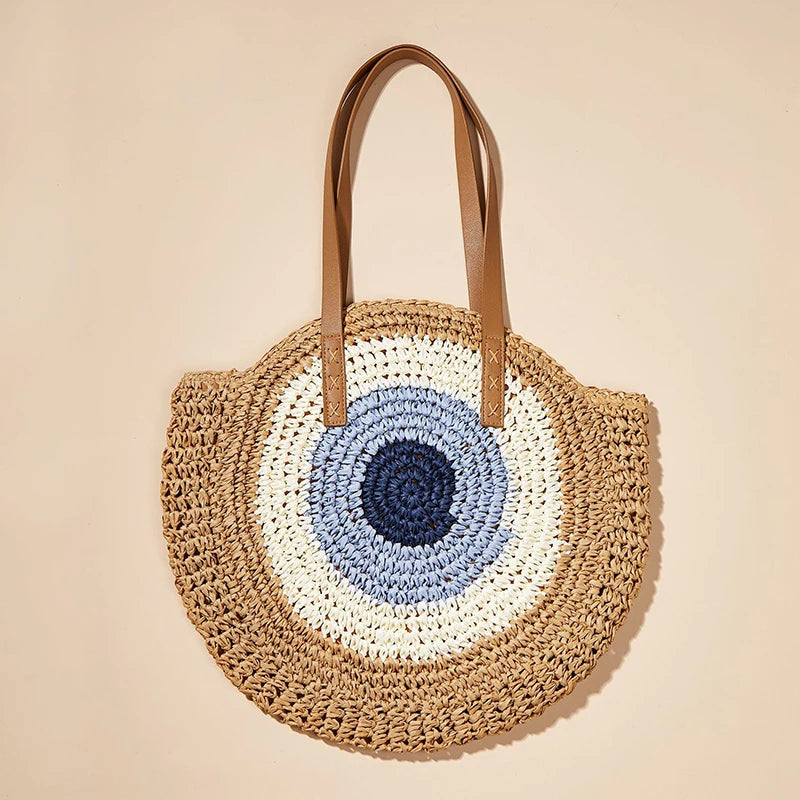 Boho Crossbody Bags, Round Shoulder Purse, Faux Leather Strap. In 7 Colors, Designs, and Sizes