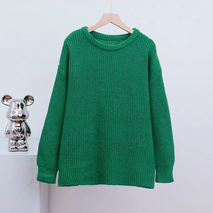 Chunky Knit Oversized Sweater Crew Neck Long Sleeve Loose Casual  Pullover. Comes in 6 colors