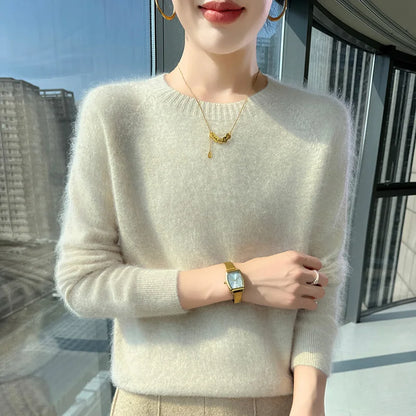 Basic Soft Knit Pullover Sweater, Round Neck, Long Sleeve, 12 colors with some sizes to 3XL