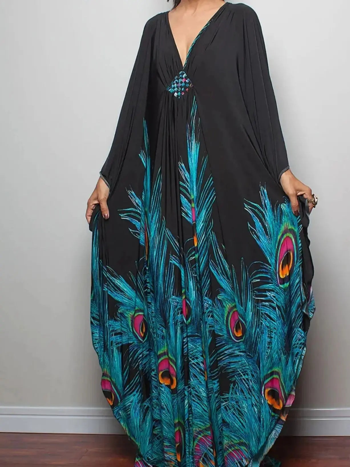 Kaftan Dress for Women Plus Size Batwing Sleeves