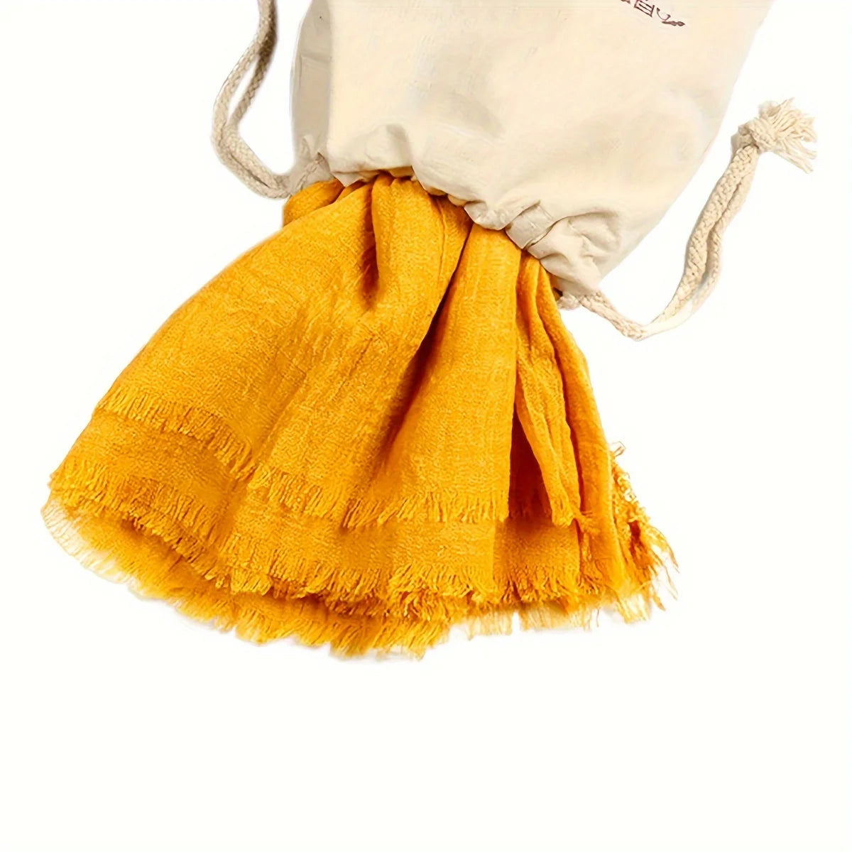 Bohème Style Solid Color Scarf, Light-weight Breathable, Sun Protectant Scarf