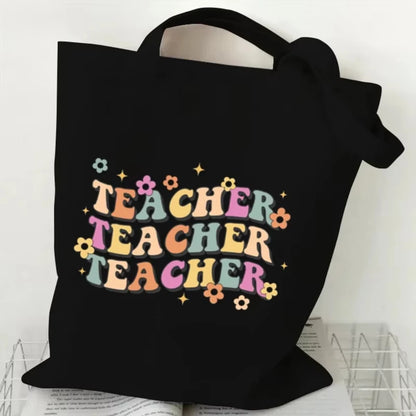 Teacher's Day Gift BAG!! Teacher Print Canvas Tote Bag!!  MAKE THE BAG THE GIFT OR THE GIFT BAG!!