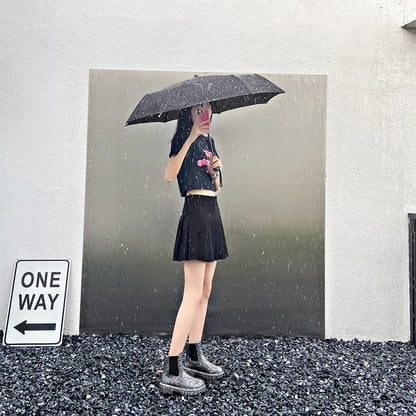 Shiney Ankle Rain Boots Wearable 4 Seasons Waterproof