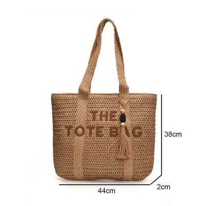 French Style Large Capacity Woven Straw Bag
