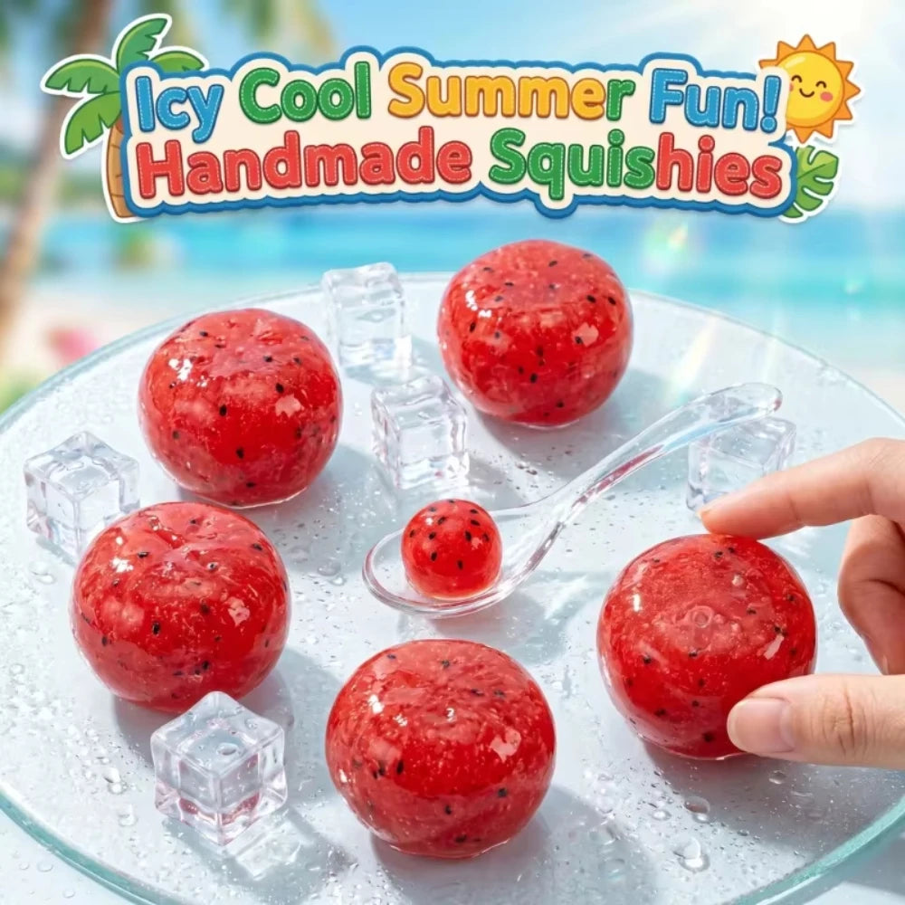 Handmade Watermelon Slushy Squishy Toy Soft Slow Rebound Stress Relief
