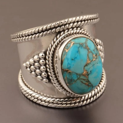 Bohemian Vintage Imitation Turquoise Ring