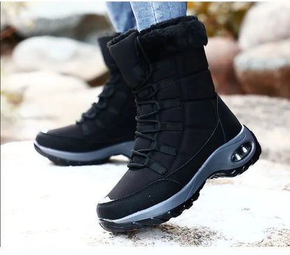 Thicken non-slip warm snow boots, large sizes, cold-resistant, high-top cotton lining