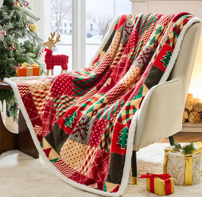 Christmas Sherpa Throw Blanket, Super Soft and Warm Blanket in 11 different Prints