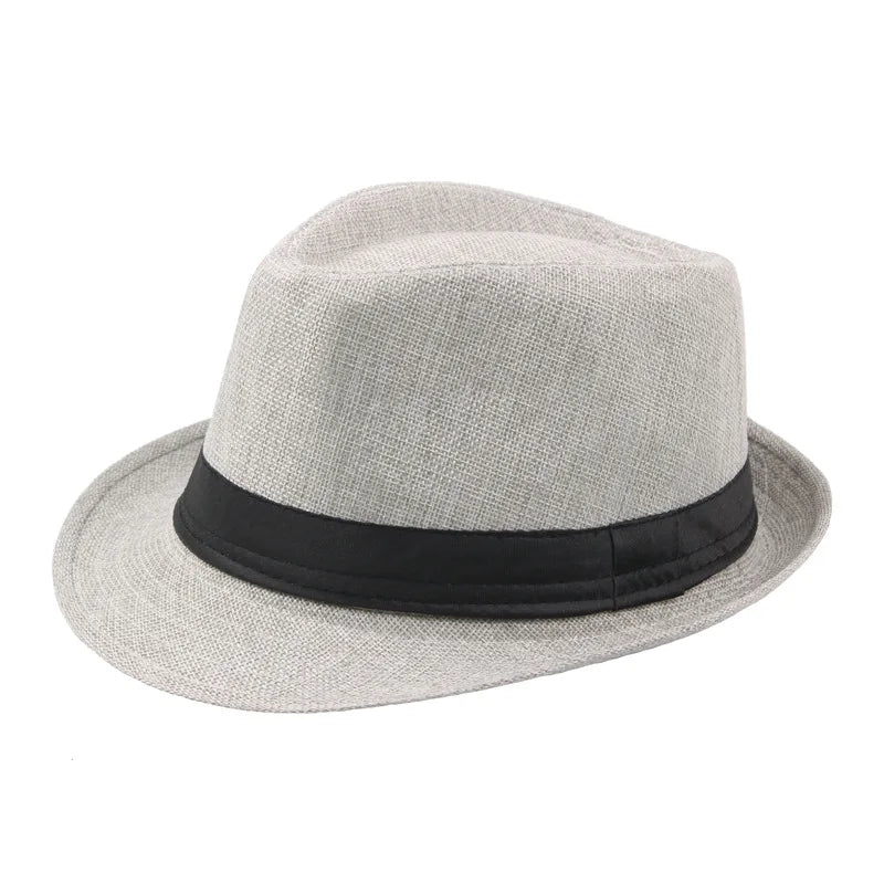 Wide Brim Solid Color Fedoras Casual Jazz Hat
