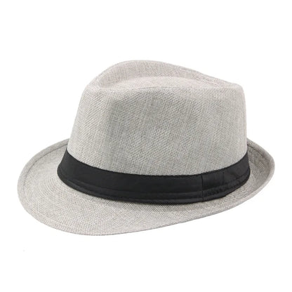 Wide Brim Solid Color Fedoras Casual Jazz Hat