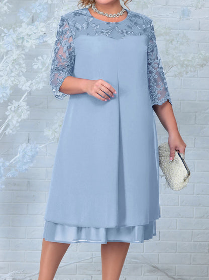 Sizes to 4XL  in 7 Colors  Embroidery Patchwork Elegant Dresses